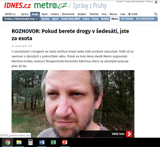 Pokud berete drogy v šedesáti, jste za exota